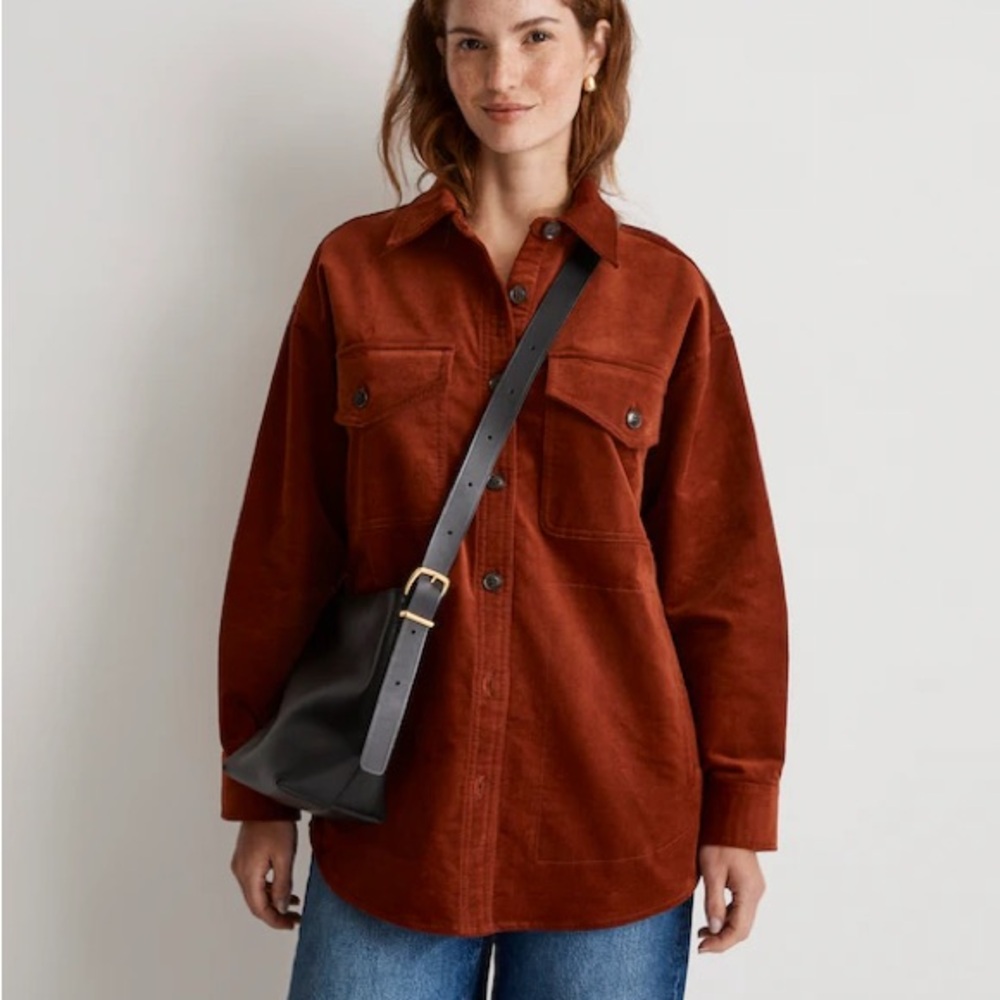 Madewell Women's Small Corduroy Twill Oversized Shirt-Jacket
